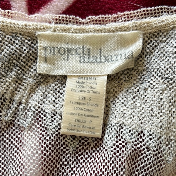 EUC Project Alabama Cream Sheer Embroidered Tank Top - Small - Picture 7 of 9